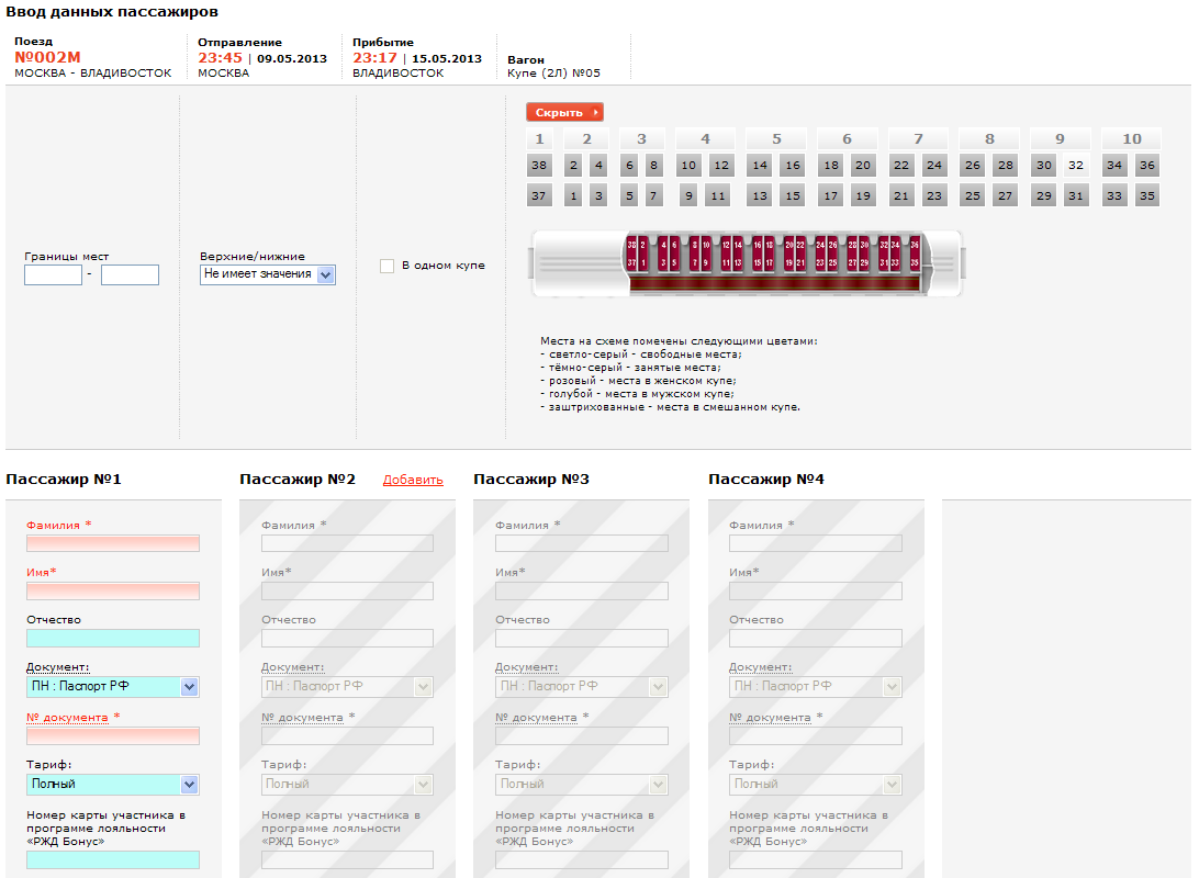 Тариф полный РЖД. Данные пассажиров на сайте РЖД. Тариф полный в поезде.